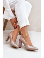 Saténové lodičky Lewski Shoes model 21682406 Béžové - Boto