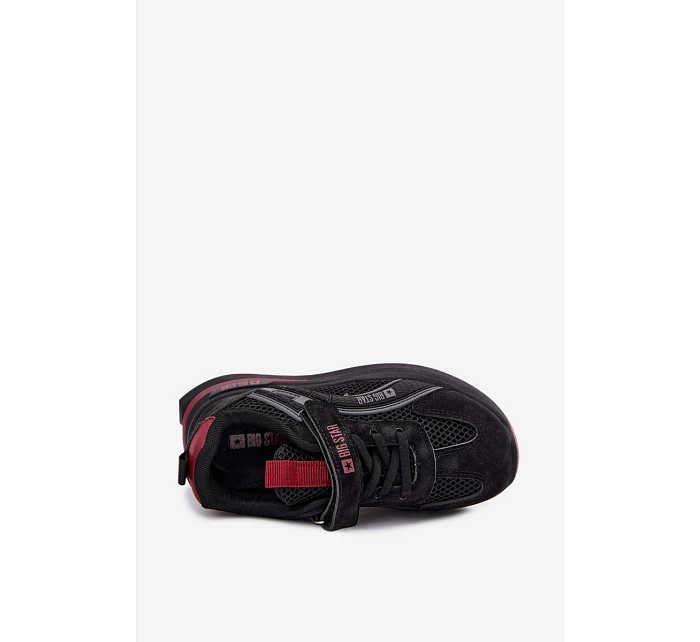 Dětské sportovní boty Big Star TT374152 HI-POLY SYSTEM Černo-vínové
