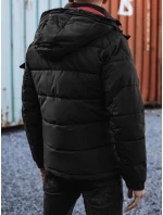 Pánská prošívaná zimní bunda s kapucí černá FashionStreet TX4930 Pánská prošívaná zimní bunda s kapucí černá FashionStreet TX4930