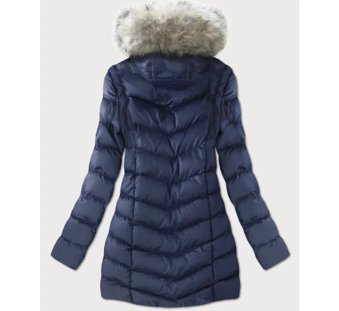 ZIMOWA KURTKA DAMSKA Z  GRANATOWA model 21241952 - SPEED.A