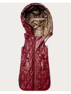kamizelka damska ze  Goodlookin ciemny czerwony model 22026351 - S'WEST