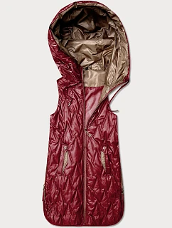 kamizelka damska ze  Goodlookin ciemny czerwony model 22026351 - S'WEST