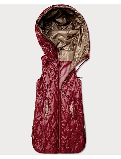 kamizelka damska ze  Goodlookin ciemny czerwony model 22026351 - S'WEST