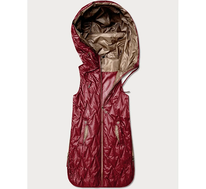 kamizelka damska ze  Goodlookin ciemny czerwony model 22026351 - S'WEST