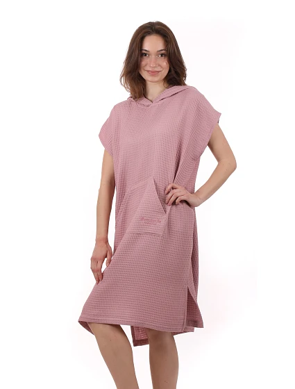 dámské pončo s kapucí Old Rose model 22199265 - Vestis dámské pončo s kapucí Old Rose model 22199265 - Vestis