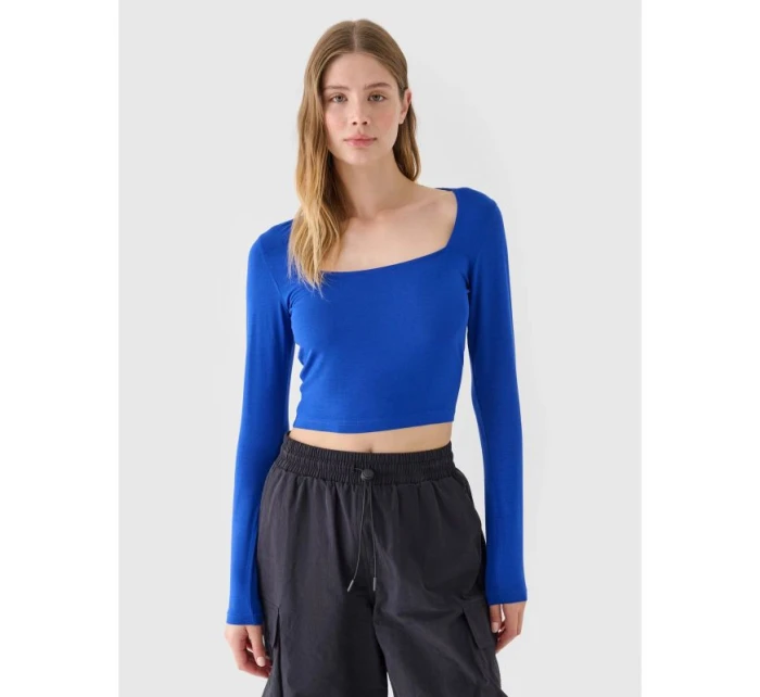 Dámské hladké tričko s dlouhým rukávem 4F 4FRSS24TLONF499-36S