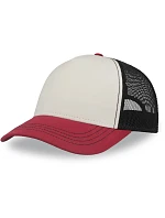 Atlantis Headwear Rapper Canvas-S 5 panelová Trucker kšiltovka 33.0234 white/burgundy/black Atlantis Headwear Rapper Canvas-S 5 panelová Trucker kšiltovka 33.0234 white/burgundy/black