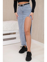 Dlouhá sukně s páskem lehké džíny
