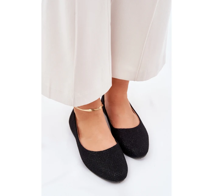 Dámské Baletky Ploché S třpytkami Černé model 21689089 - Boto