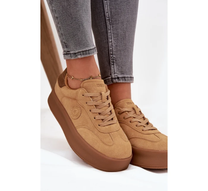 Dámské tenisky na platformě Panterka Big Star SS274762 Camel