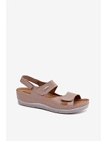 Dámské sandály s pásky  Zlaté model 22200735 - Inblu