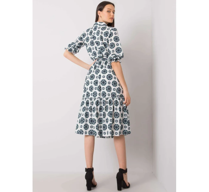 Šaty LK SK 508525.17 bílé a zelené