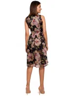 S225 Šifonové šaty s hlubokým výstřihem - model 1