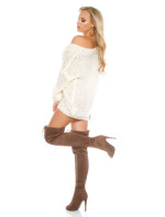 Sexy overknee- boots KylieJ. Style in suede optic