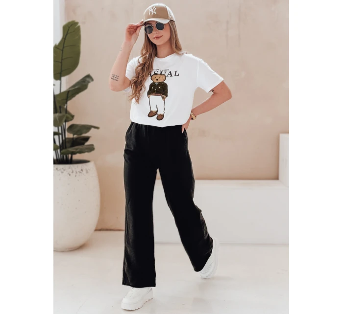 Dámské tepláky se širokými nohavicemi DRESLINA černé FashionStreet UY2692