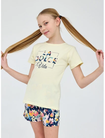 Pyžamo Young Girl model 21924783 Dolce Vita kr/r 134164 - Cornette Pyžamo Young Girl model 21924783 Dolce Vita kr/r 134164 - Cornette