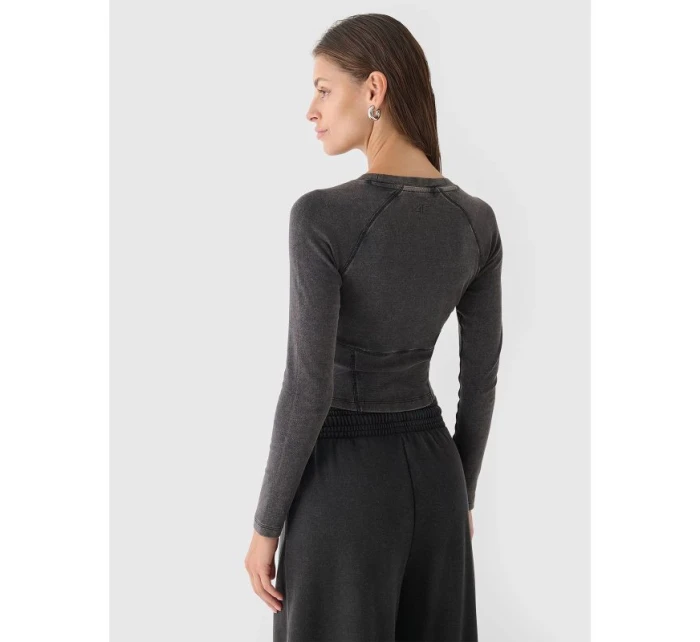 Dámské hladké tričko s dlouhým rukávem 4F 4FRAW24TLONF503-20S