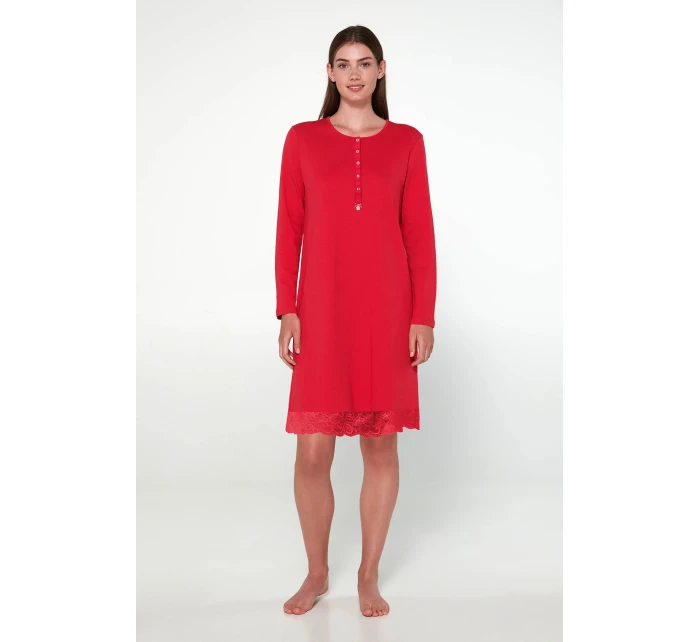 Vamp - Bavlněná noční košile s knoflíky 21935 - Vamp Vamp - Bavlněná noční košile s knoflíky 21935 - Vamp