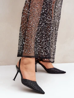 Lodičky S  Ozdobené Černé model 21681088 - Boto