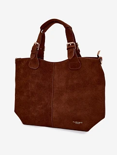 Kožená kabelka z imitace semiše Camel model 22111652 - Flora&Co