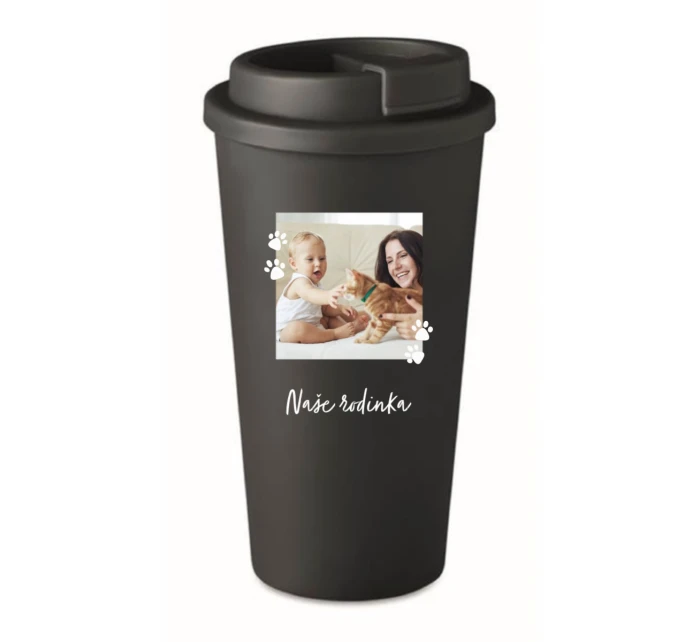 Personalizovaný cestovní termohrnek - fotografie s mazlíčkem