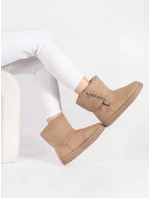 Krásné dámské Jasnobeżowy sněhule bez podpatku Krásné dámské Jasnobeżowy sněhule bez podpatku