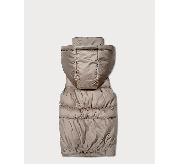 bezrękawnik damski z kapturem Goodlookin beżowy model 22037940 - S'WEST