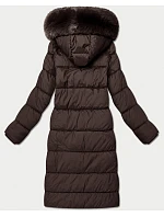 Dámská zimní bunda po kolena v čokoládové barvě model 22545437 - J.STYLE Dámská zimní bunda po kolena v čokoládové barvě model 22545437 - J.STYLE