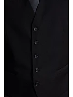Max Men Pánská vesta model 22500428 deep black - NEOBLU Max Men Pánská vesta model 22500428 deep black - NEOBLU