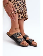 Dámské žabky s přezkami černé Fronila Dámské žabky s přezkami černé Fronila