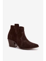 Kožené kožené boty Z Zázvoru Kakaové Zazoo 3153