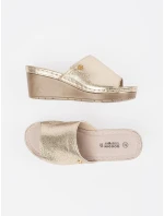 Jedinečné dámské zlaté nazouváky na klínku Jedinečné dámské zlaté nazouváky na klínku