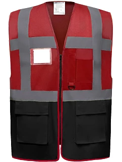 HVW 801 HiVis multifunkční vesta model 22502471 red/black - Yoko