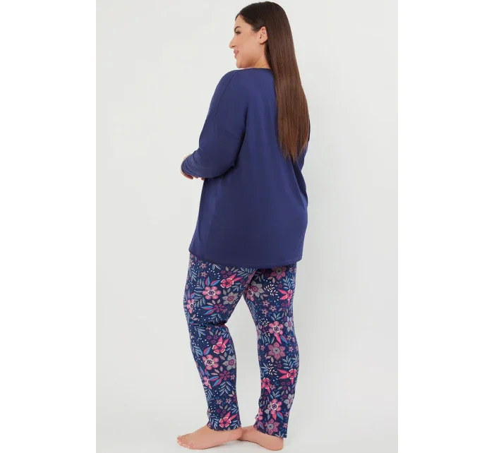 Italian Fashion Folk long length sp. barva:navy blue/print Italian Fashion Folk long length sp. barva:navy blue/print