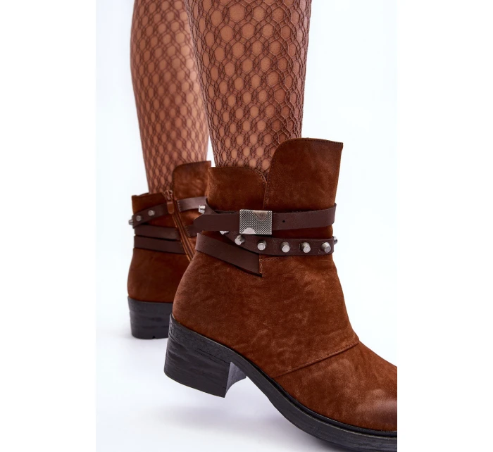 Ocieplané Botky Na Podpatku Camel Effie Ocieplané Botky Na Podpatku Camel Effie