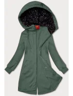 dlouhá dámská rozepínací mikina s kapucí model 20829945 - LHD