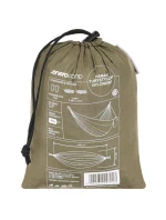 TURISTICKÁ HOUPACÍ SÍŤ PRO 2 OSOBY 270X140CM ZELENÁ ČERNÁ