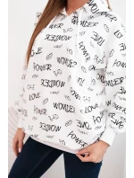 Mikina s nápisy bílá