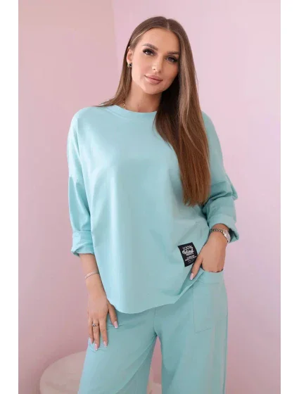 Bavlněná mikina kalhoty set mincovna Bavlněná mikina kalhoty set mincovna