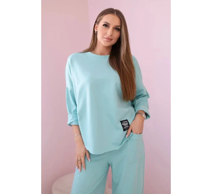 Bavlněná mikina kalhoty set mincovna Bavlněná mikina kalhoty set mincovna