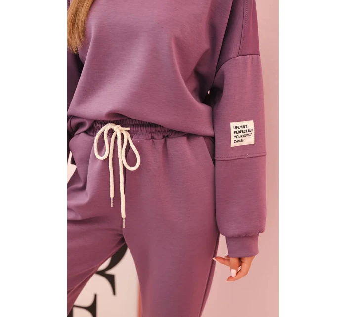 Komplet mikina + kalhoty máslový fialový Komplet mikina + kalhoty máslový fialový