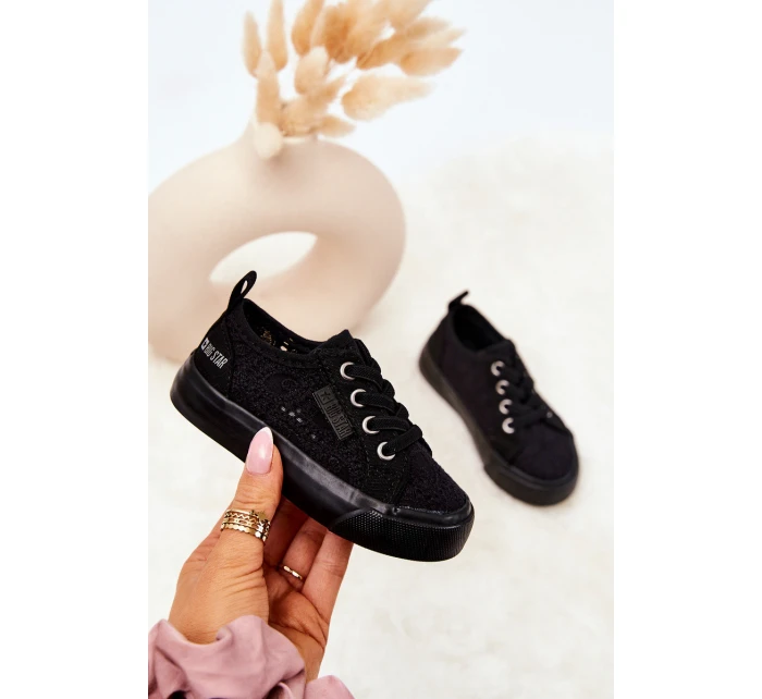 Prolamované Tenisky Big Star JJ374133 Černé Prolamované Tenisky Big Star JJ374133 Černé