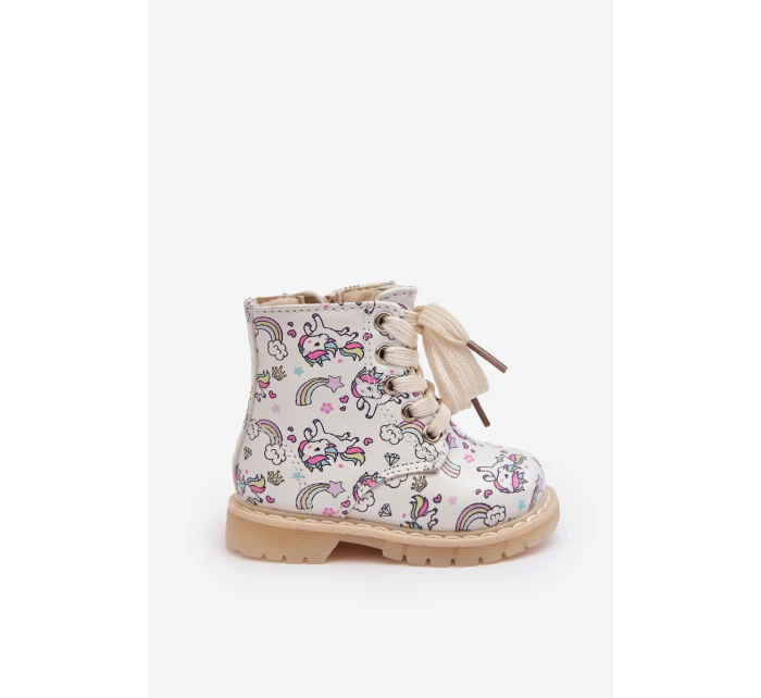 Dětské Boty S Zipem Bežové model 21634754 - Boto