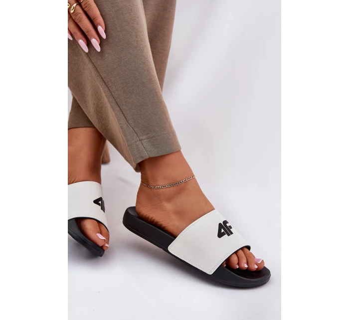 Dámské pantofle model 21695515 Bílé - 4F