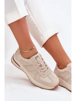 Kožené Dámské Sportovní Boty Sneakers Daniel Lopez Just Dare SS2D4043 Béžové