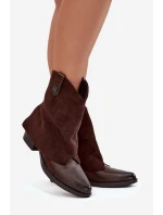 Zateplené Sněhule Na Podpatku Čokoládové model 21708412 - Boto