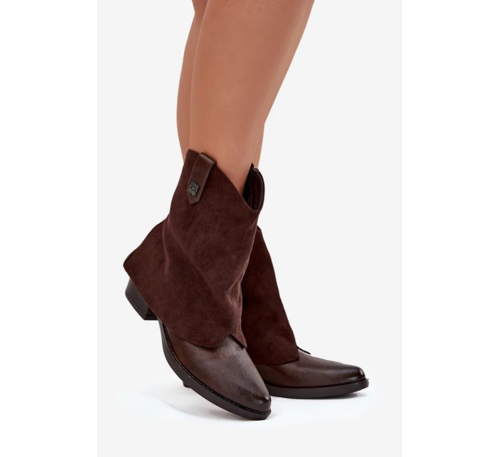 Zateplené Sněhule Na Podpatku Čokoládové model 21708412 - Boto