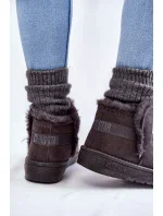 Dámské boty do sněhu Big Star KK274623 šedé Dámské boty do sněhu Big Star KK274623 šedé