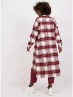 Dámská košile EM-KS-002/04.50P Ecru-vínová - FPrice