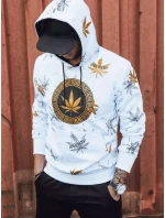 Pánská bílá mikina s potiskem FashionStreet BX5319